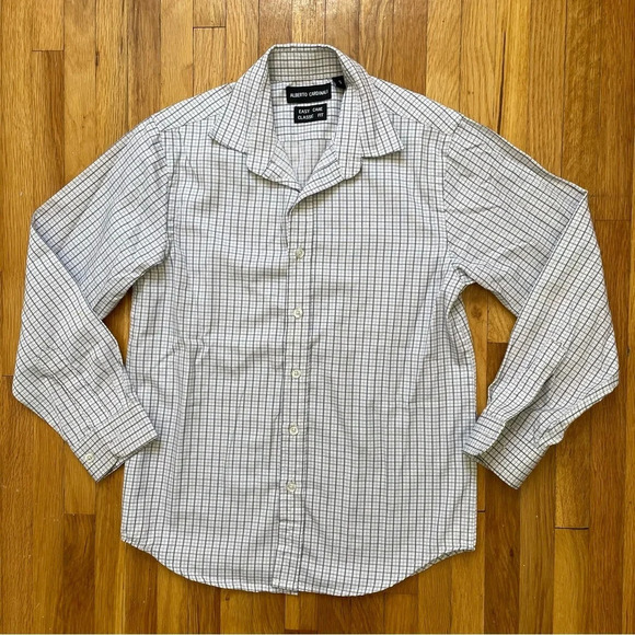 4/$25 Alberto Cardinali button down dress shirt size 8 - Picture 1 of 9